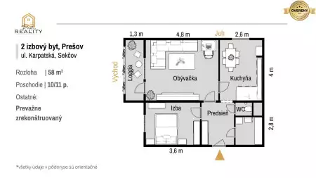 Na predaj 2i byt, 52 m² (+6 m² Loggia) - 9