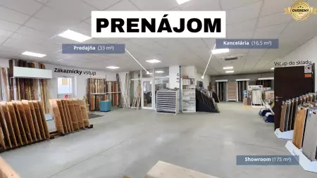 PRENÁJOM | 540 m²  - Predajňa, Showroom, sklad - Strojnícka, Prešov