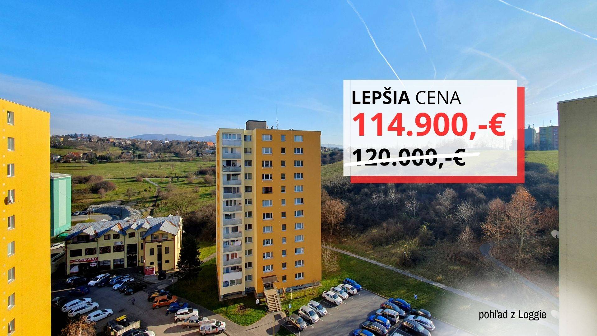 Na predaj 2i byt, 52 m² (+6 m² Loggia)