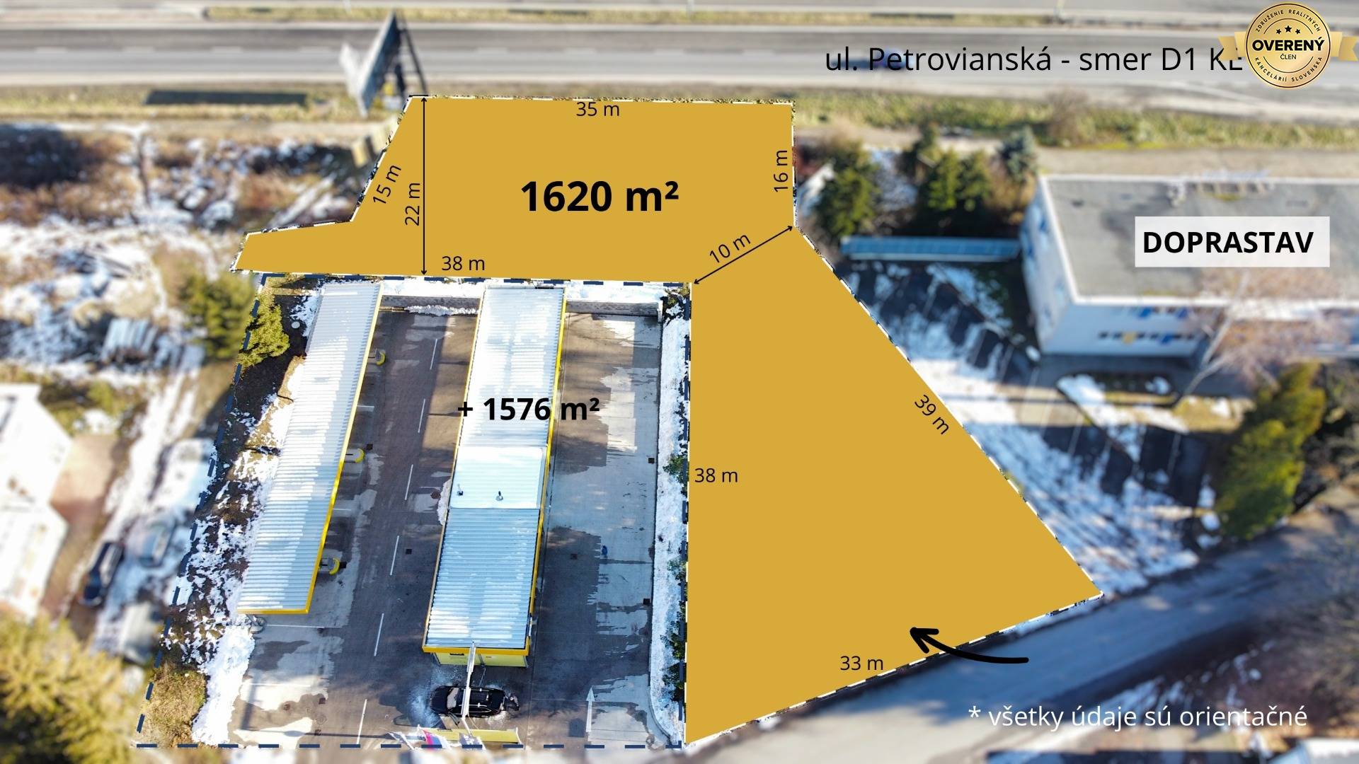 PREDANÝ - KOMERČNÝ POZEMOK 1620 m² so sieťami a prístupom