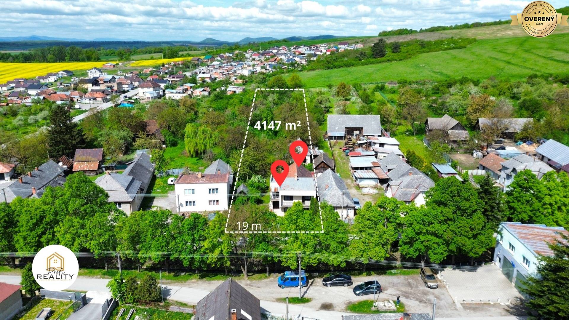 Rankovce - Veľký pozemok 4147 m², len 20 min. od Košíc