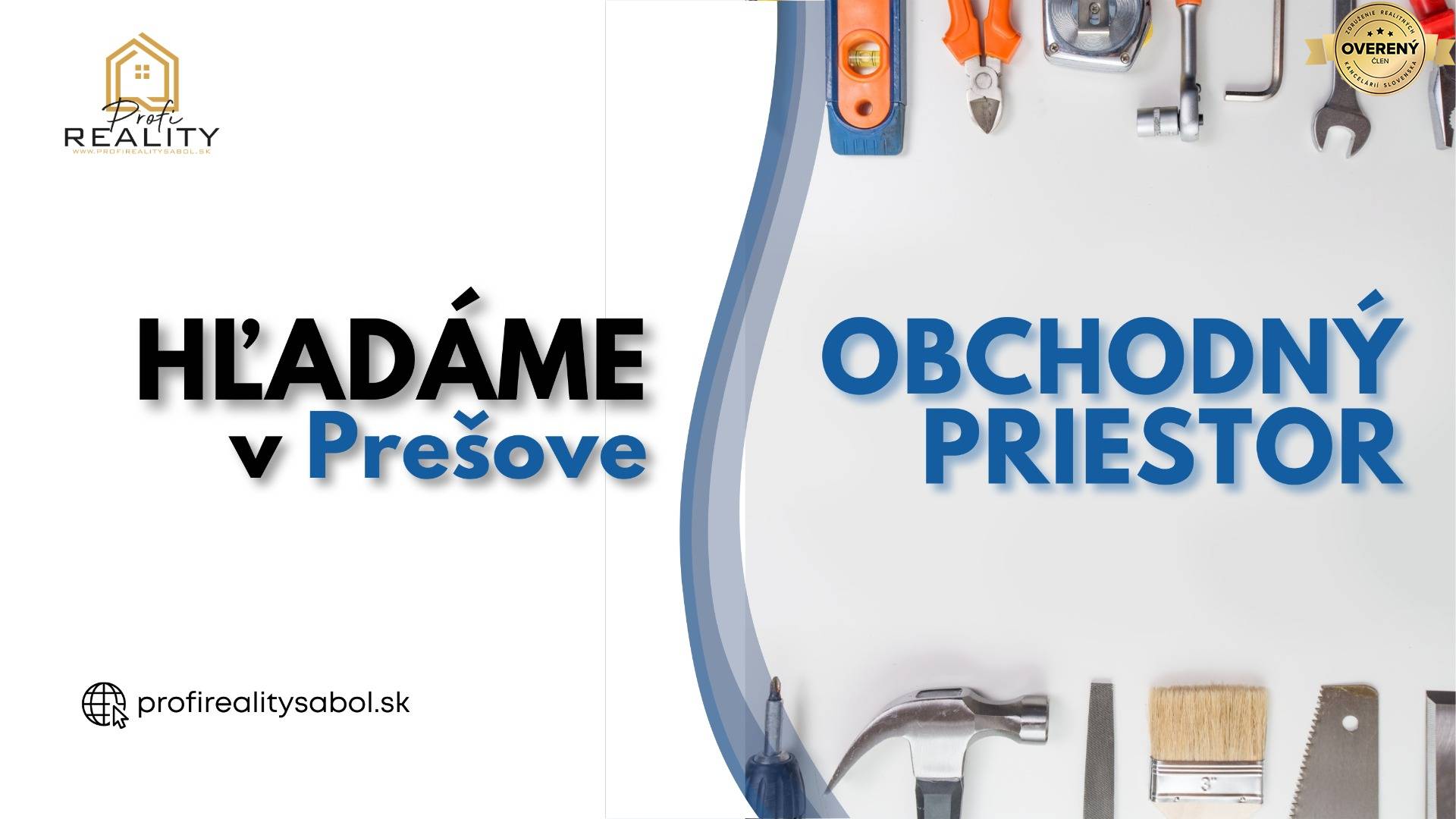 Hľadáme OBCHODNÝ PRIESTOR 180 - 220 m² v Prešove