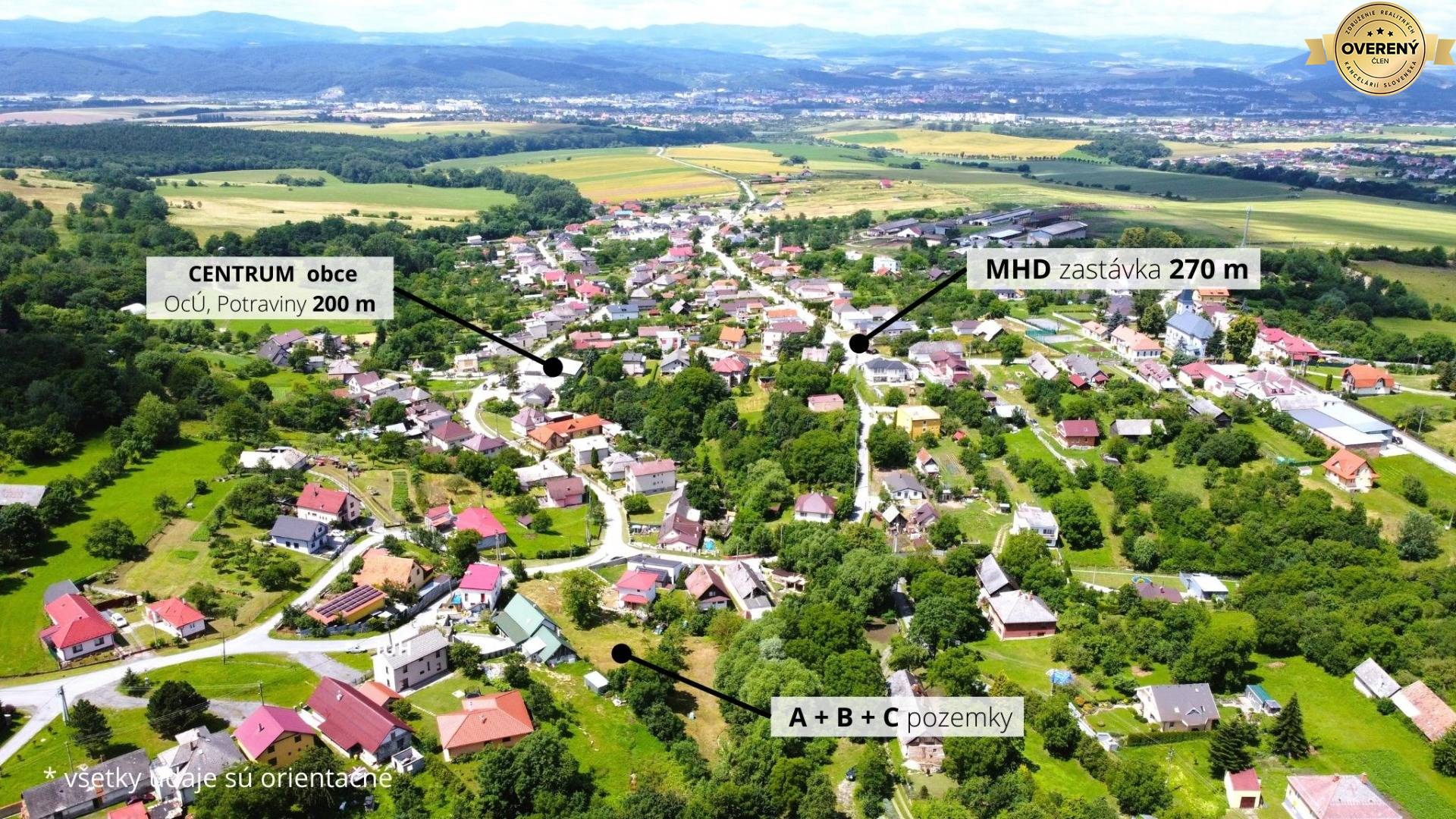 TOP pozemok so sieťami na okamžitú výstavbu 4 km od Prešova | 548 m² 